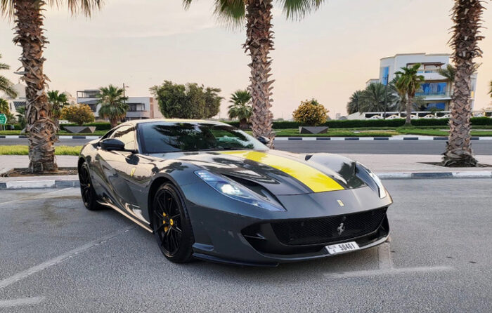Rent Ferrari 812 Superfast (Grey) in Dubai - Rent Sports Car